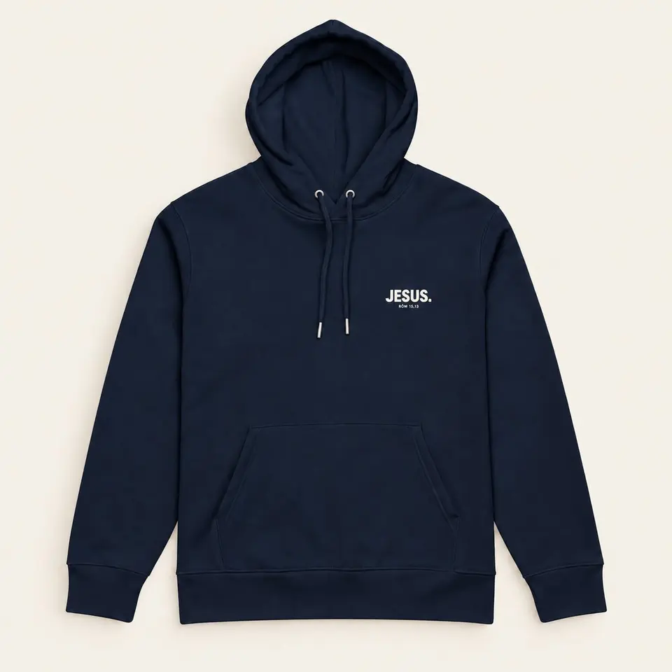 MEINE HOFFNUNG HAT EINEN NAMEN. JESUS. Signature Hoodie – Vorderseite